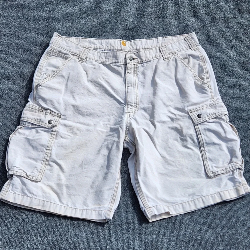 Carhartt Mens Relaxed Fit Cargo Shorts Utility Canvas Workwear Sz 40 100277 232